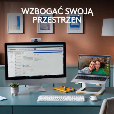 Тастатура Logitech Signature Slim MK950 + глувче (920-012491), бела боја