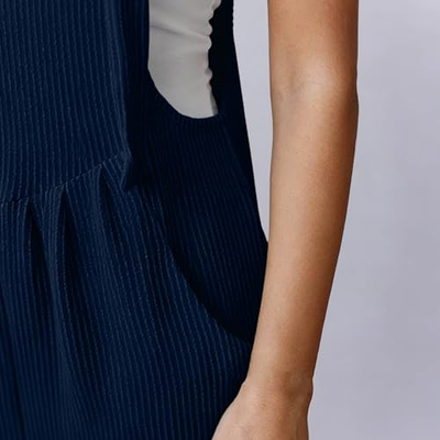 Rompers veror për femra Piuwrlz, pa mëngë, me xhepa, navy, 2XL