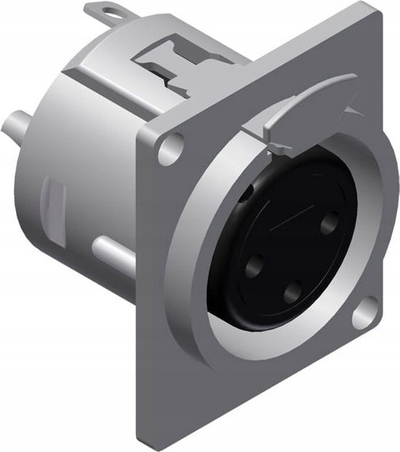 Konektor paneli XLR Neutrik VC3FDL, 3 pin, femër, metalik