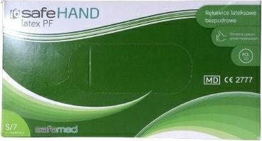 Doreza latex pa pluhur SafeHand Latex PF, madhësia S, ngjyra qumësht