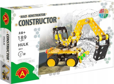 Set konstruktori metalik Alexander Constructor Hulk, 189 pjesë, 8+, shumëngjyrësh