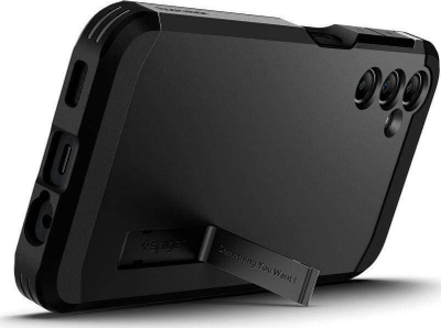 Mbrojtëse telefoni Spigen Tough Armor për Samsung Galaxy A14 5G, rezistente nga goditjet, me stand, e zezë