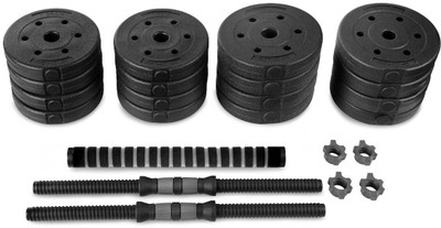 Set hantelash Spokey Pondus 30 SPK-944225, 30 kg, pllaka çimentoje, i zi