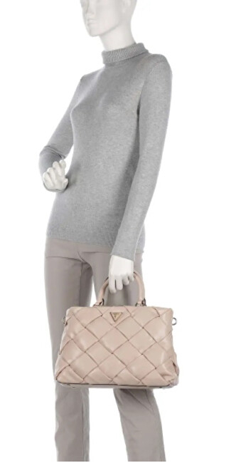 Çantë për femra Guess Zaina Satchel Handbag, bezhë