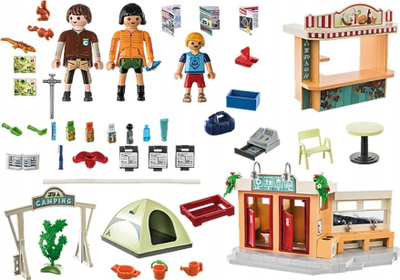 Set lodrash Playmobil 71424 City Life Camping Site, 100 pjesë, për kalamaj 4-10 vjeç, shumëngjyrësh