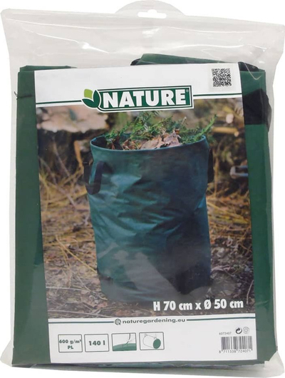 Thes kopshti Nature Waste Bag, 140L, i rrumbullakët, jeshil