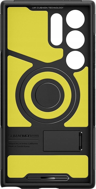 Mbrojtëse telefoni Spigen Slim Armor MagFit, për Samsung Galaxy S24 Ultra, me këmbëz dhe MagSafe, e zezë