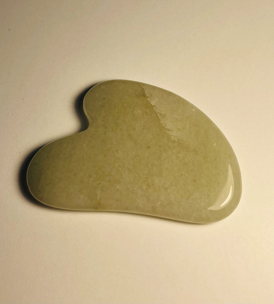Gurë masazhues Gua'sha Aventurine, 7x4.5 cm, i hirtë