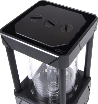 Rezervuar uji me pompë Alphacool Eisbecher Aurora D5 150mm, VPP Apex D5, ARGB, xham acetal