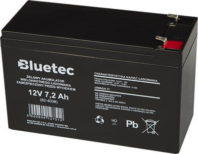 Гел батерија 12V 7.2Ah, за UPS и играчки, црна