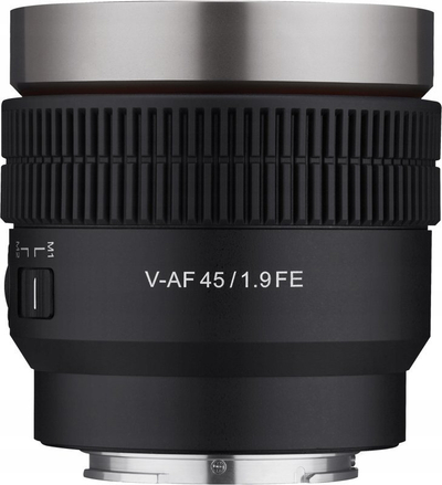 Lentë cine Samyang V-AF 45mm T1.9 FE, për Sony FE, e zezë
