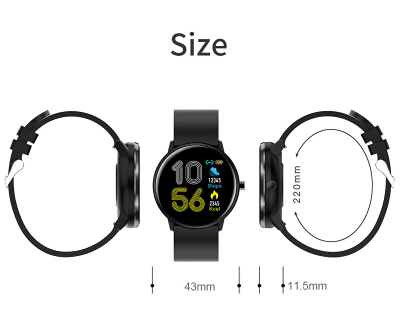 Orë e mençur VeryFit MX6 DIX01, e zezë