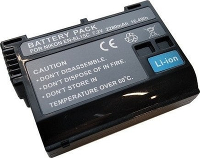 Bateri për aparat fotografik Extra Digital Nikon EN-EL15C, 2280mAh, e zezë