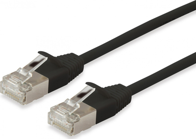Kabllo rrjeti Equip Patch Cable Cat6A, S/FTP Slim 1m, RJ45, e zezë
