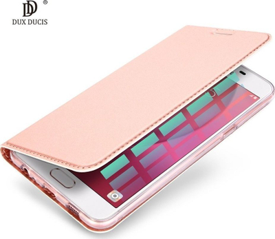 Kuti mbrojtëse Dux Ducis Premium Magnet për Samsung Galaxy J2 Pro 2018 dhe Grand Prime Pro, me kapak, rozë gold
