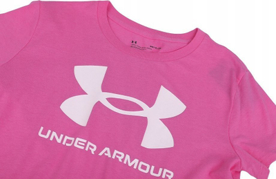Bluzë sportive Under Armour Live Sportstyle Graphic SSC, për goca, me logo, rozë