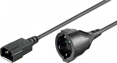 Kabllo rryme Manhattan Power Adapter Cable IEC320 C14 në Schuko F, 1.5m, e zezë