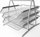 Tabaka letra Metal Mesh Silver, set me 3 nivele, 300x360x260mm, argjendtë