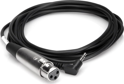 Kabllo mikrofoni Hosa XVM-110F, XLR femër në jack 3.5 mm, 3 m, argjendtë