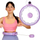 Hula hoop fitnesi HMS, me peshë, me numërues, vjollcë