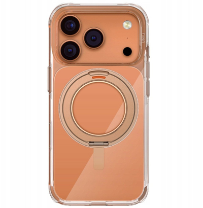 Kapak Uniq Swivix për iPhone 17 Pro, me kickstand 360°, ngjyrë ari