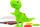 Lodër projektor dinosauri T‑rex TA0048, me stilolapsa, jeshile