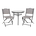 Set ngrënieje 3-pjesësh LIMAG metalike & 2 karrige të palosshme gri (HM21039), gri