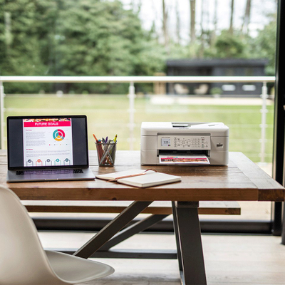 Printer multifunksion Brother MFC-J1010DW, inkjet, Wi‑Fi, i bardhë gri