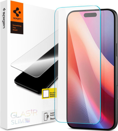 Xham mbrojtës Spigen Glas tR Slim HD, për iPhone 16 Pro, transparencë