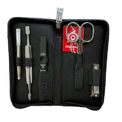 Set për manikyr Pfeilring Solingen kPF007, 5 pjesë, i zi