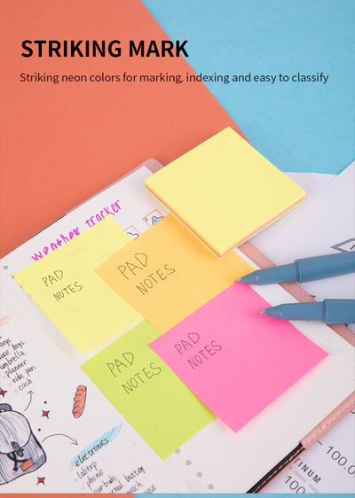 Postit DELI 76x76 100fl neon mix a02602 1/12