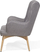 Karrige relaksi me tabure Wingback, stof, gri e çelët