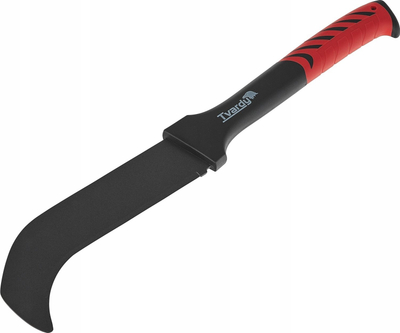 Machete kopshti Tvardy T02-011, teh 35cm, dorezë ergonomike, e kuqe e zezë