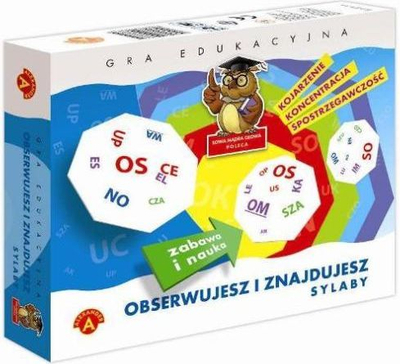 Lojë edukative Alexander Observe And Find Syllables, për rrokje, për kalamaj