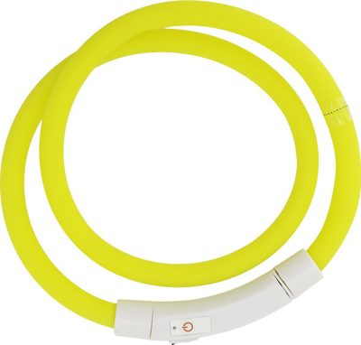 Qafore LED për qen Active Canis me USB, 80 cm, e verdhë
