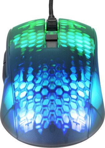 Гејминг глушец Deltaco Gaming DM310, 6200 DPI, 6 копчиња, црн проѕирен