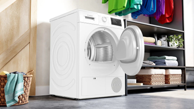 Tharëse rrobash Bosch Serie 4 WTH830L5SN, 10kg, pompë nxehtësie, e bardhë