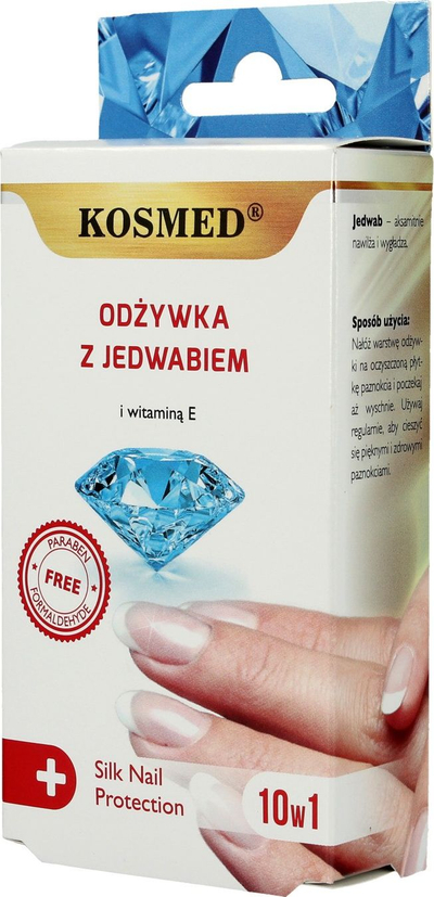 Trajtues thonjsh Kosmed Nail Conditioner With Silk, forcues, 9ml