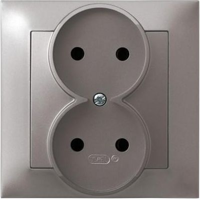 Prizë dyshe Ospel Impresja GP-2Y/23, 16A 250V, titanium