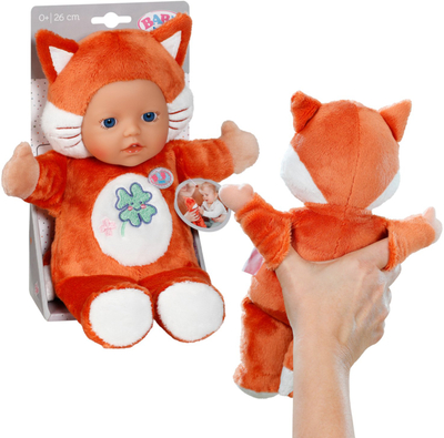 Lodër pelushi Baby Born Fox, 26 cm, portokalli