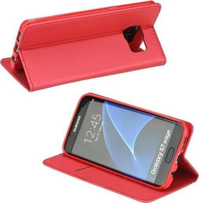 Këllëf libri për Samsung Galaxy A32 A325, flip wallet, me xhep karte, i kuq