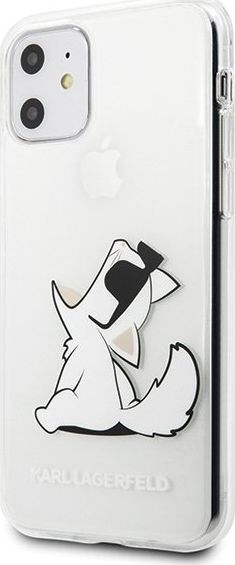 Mbulesë telefoni Karl Lagerfeld KLHCN61CFNRC, për iPhone 11, hardcase transparente, Choupette Fun