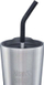 Pipë çeliku Klean Kanteen Drinking Straw Single, e ripërdorshme, me silikon, argjendtë e zezë