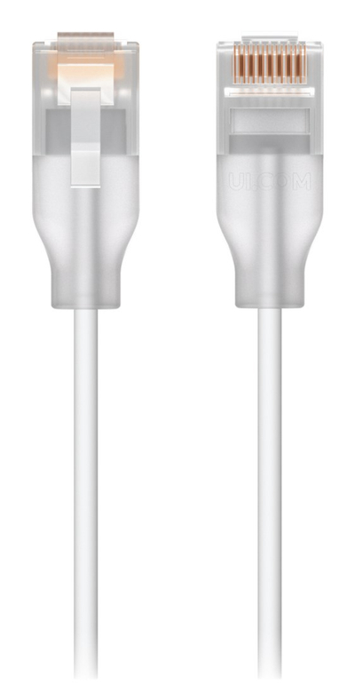 Kabllo rrjeti Ubiquiti UACC-Cable-Patch-EL-1M-W, RJ45, 1m, e bardhë