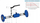 Rubinet sferik uji WKP 2a, 1.6–4.0 MPa, me flange, blu