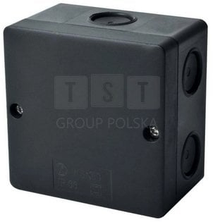 Kuti lidhëse Dencon JB80BNB, IP66, 81 x 81mm, e zezë