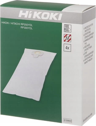 Qese pluhuri Hikoki RP250YDL RP300YDL, fleece sintetike, set 4 copë, e bardhë