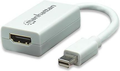Përshtatës Manhattan DisplayPort Mini AV - HDMI (151399), i bardhë