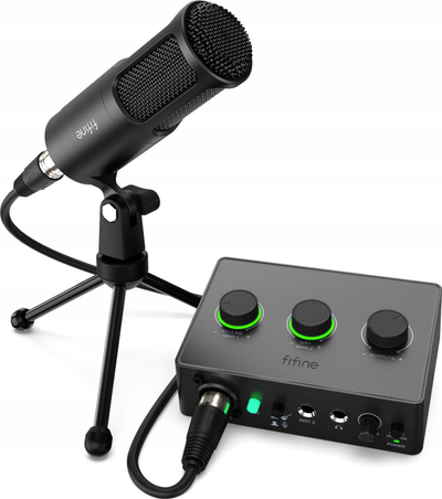 Audio interface Fifine AMPLI1, XLR me phantom 48V, USB C, i zi