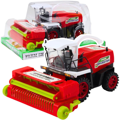 Lodër kombajnë bujqësore Agricultural Farm Combine Harvester, mekanizëm friksioni, e kuqe e bardhë